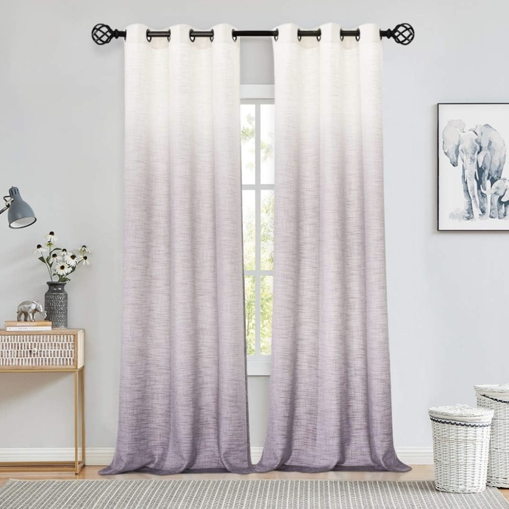 Central Park Ombre Textured Grommet Curtain Panels